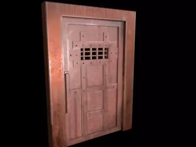 DoorMetalRustV3 Low-poly 3D model