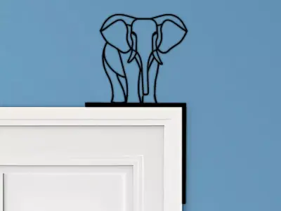 Elephant Door Corner Decor 3D print model purchase