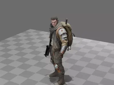 Post-Apocalyptic Survivor 3D model