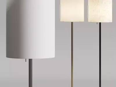 Pottery Barn Forsyth Metal Floor Lamps 3D model