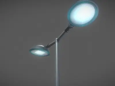 Street Light 15 version 7 5m with pole 2 Low-poly 3D model