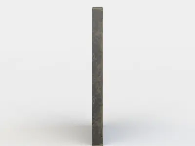 Window wooden door with four glass panes Low-poly 3D model