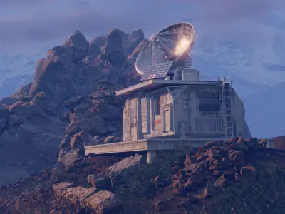 sci fi bilding 3D model