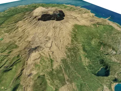 Miyake Island 3d model terrain 3D model