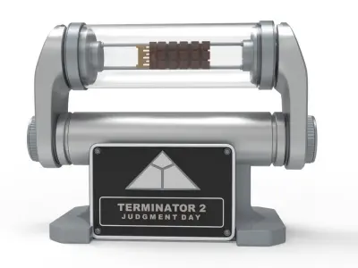 Terminator Brain Chip with stand 3D model