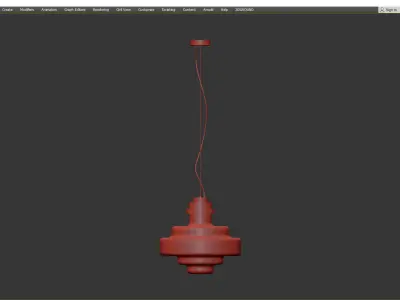 Pendant lamp By KAISHI Low-poly 3D model