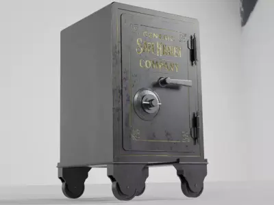 Low-Poly Vault Safe - Optimized for Games Low-poly 3D model