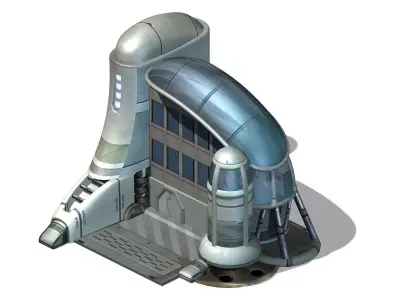 Spacecraft - small ground construction 03 3D model