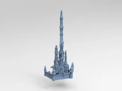 Han dynasty Cyber Eclipse Tower sci fi collection 3D model