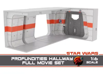 Rogue One - Profundities Hallway - Complete set 1-6 scale 3D print model