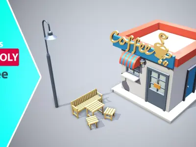 Coffee - Low Poly Assets Low-poly 3D model Low-poly 3D model