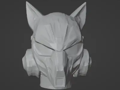 Neo Wolf - Sci-Fi Cosplay Mask 3D Model 3D print model