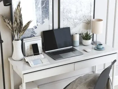 Office workplace 40 3D model