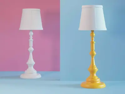 Paper floor lamp 3D model