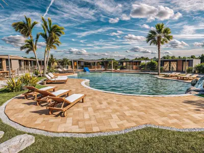 camping resort master plan conceptual design Low-poly 3D model