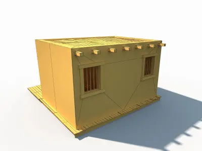 Western Jail Low Poly Low-poly 3D model