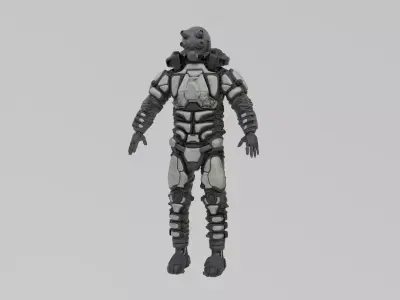 Scifi Soldier - Operator 001 Low-poly 3D model