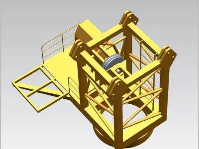 TOWER CRANE -Crane cabin segment- Free 3D print model