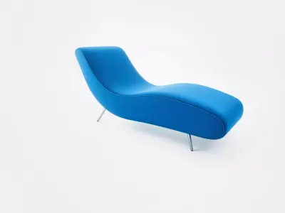 Sleek Blue Chaise model pack Low-poly 3D model