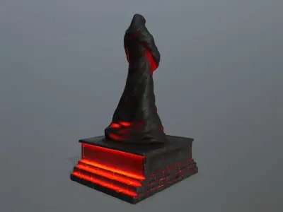 lava statue  Low-poly 3D model