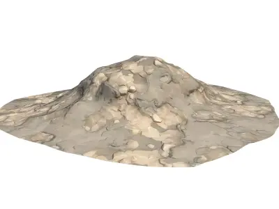 Stone pile Low-poly 3D model
