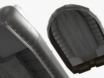  Retro Military Hover Vehicle with Armored Gray 