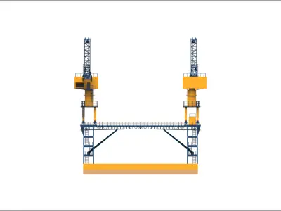 Floating Dock  Low-poly 3D model