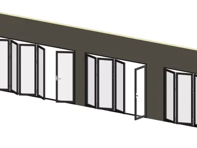 Folding Door Revit Parametric model 3D model