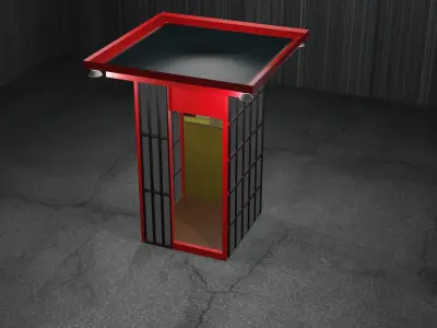 Modern Telephone Box Free 3D model