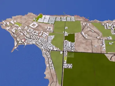 Algiers City Low-poly 3D model