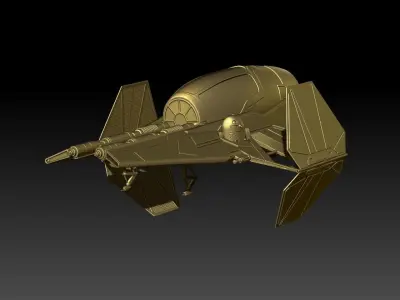 JediInterceptorEpi3 space wizard interceptor 3D print model