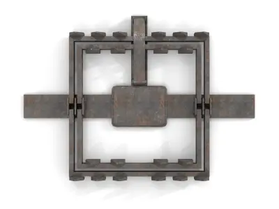 Rusty Metal Trap Low-poly 3D model