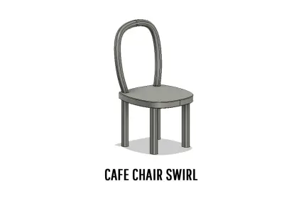 DET-0008 Cafe interior set 16 items H0-scale 3D print model