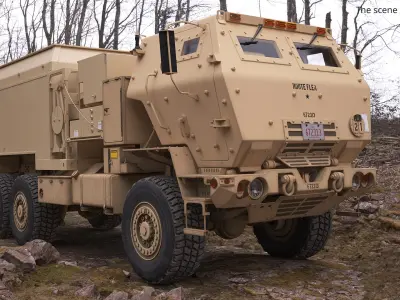  Military Command Control Truck with Enclosed Module Desert 