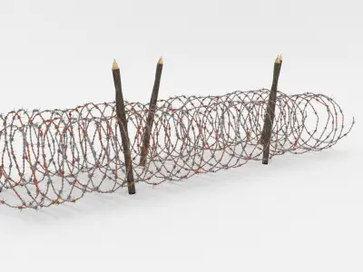 Barb Wire Obstacle 3D model