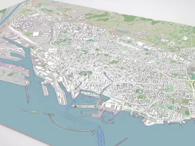 Cityscape Livorno Italy 3D model