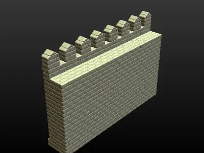 Castle wall 3D print model