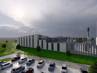 contemporary mosque 3D print model