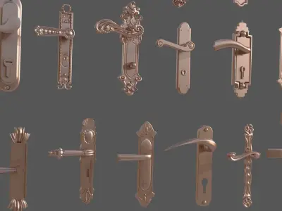 Door handles 3D model