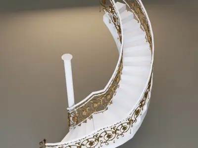 classical staircase 2 3D model