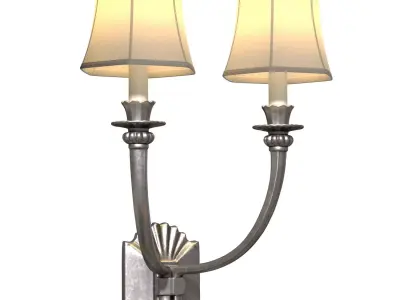 Hudson Valley Sconce Double  Wall Lamp in European Classic Style 3D model