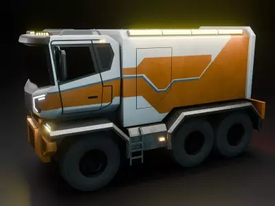 Sci-Fi Truck  - Game Ready - PBR Low-poly 3D model