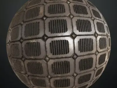 Rusty Metal Grill Transparent PBR Seamless Texture