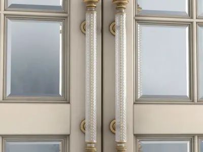 Sliding doors Aged Beveled Accent mirror 3D model