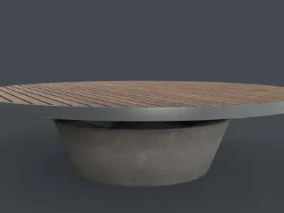 Modern Outdoor Bench 101 PBR Game Ready Low-poly 3D model