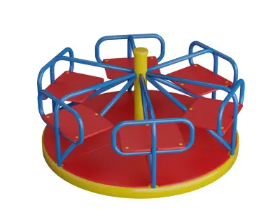 Carousel Swing Low-poly 3D model