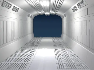 Science-fiction corridor 3D model