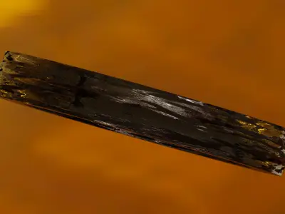 Ring in damaged metal material and wooden cup  Free low-poly 3D model