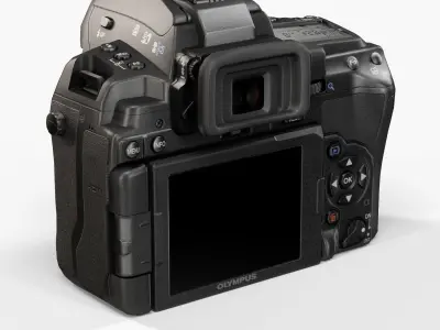Olympus E-5 body DSLR camera Low-poly 3D model