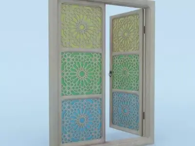 Traditional Moroccan Window 3D model